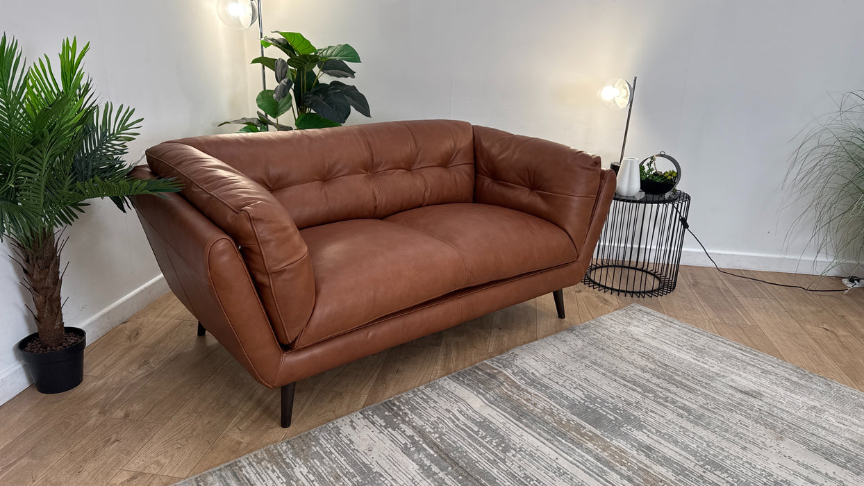 Sofology Hygge Leather 2 Seater in Relaxed Soft Tan
