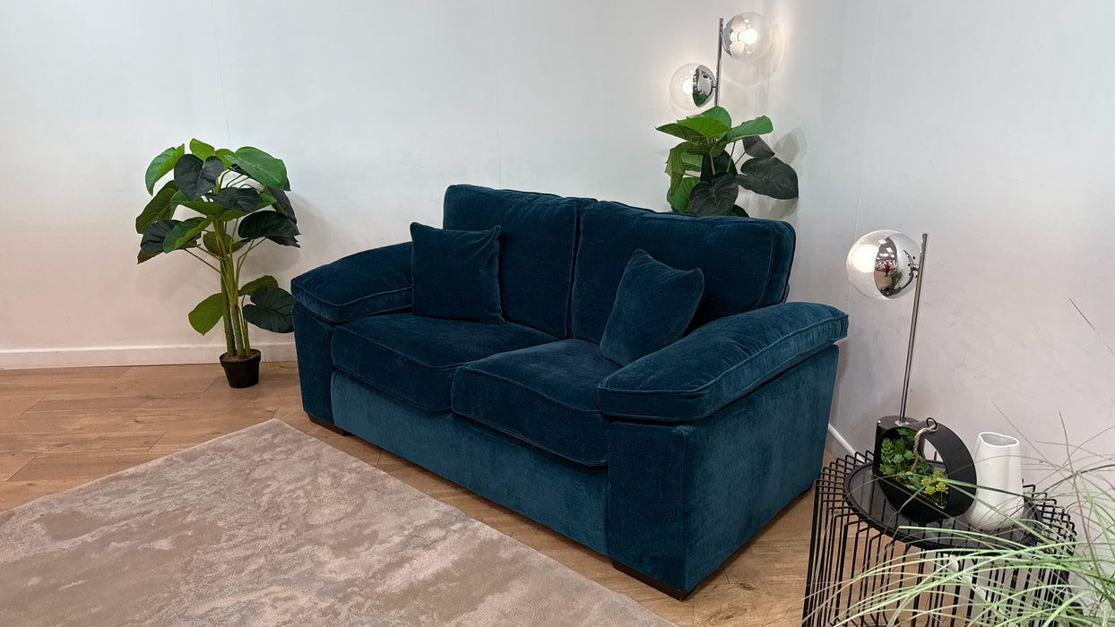 Sofology Brixton Fabric 2 Seater in Soft Chenille Teal