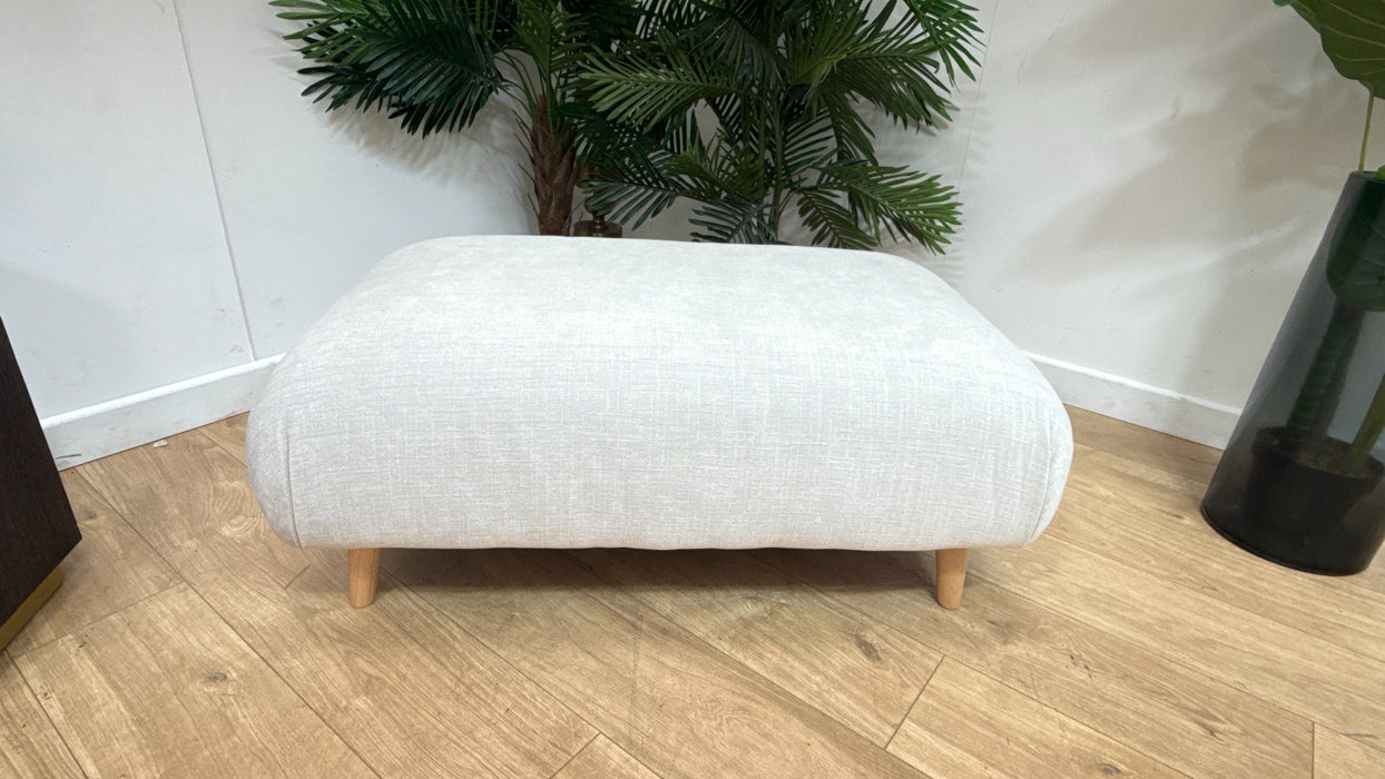 DFS The Carlisle Fabric Footstool in Plain Cream