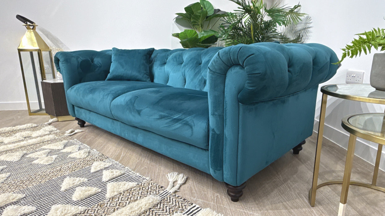 Sofology Kensington Fabric 3 Seater in Teal