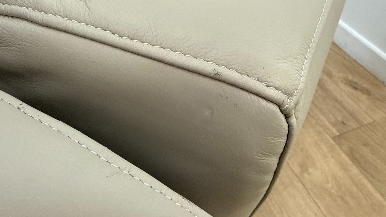 Sofology The Flex Leather 3 Seater Motion Back Large Full Back in Trusty Matt Stone