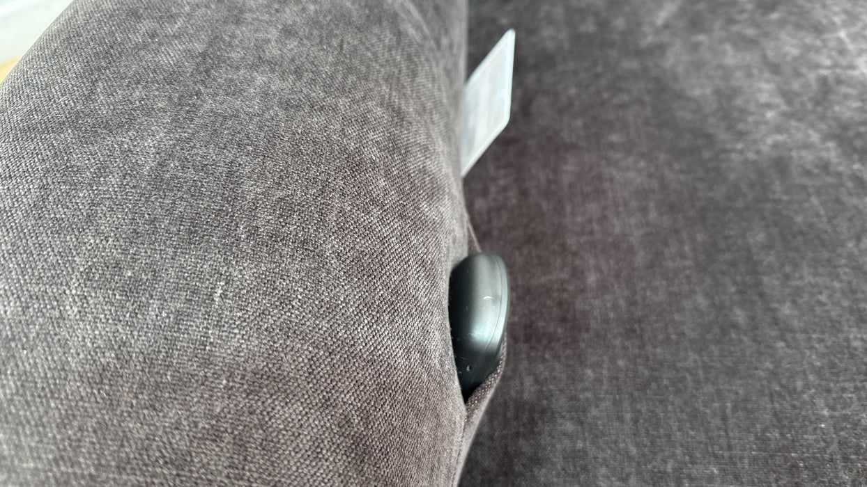 Sofology Sanctuary Fabric 3 Seater Double Power Chaise Power Motion Back in Relaxed Chenille Raisin