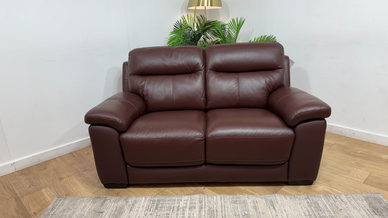 DFS Tristan 2 Seater Sofa in Leather Chestnut
