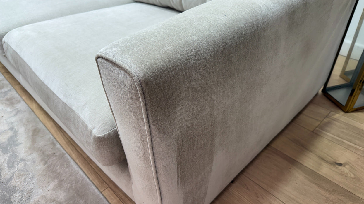 Sofology Majestica Fabric Chaise 1 Corner 3 in Soft-Chenille Linen