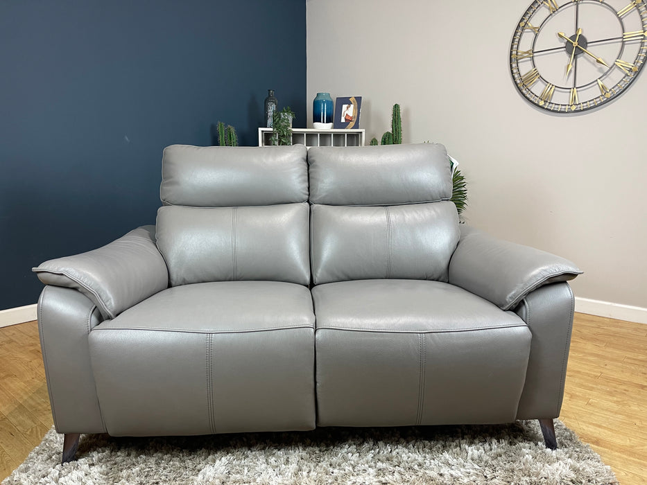 The Arlo Leather 2 Seater - Trusty Embossed Elephant - Power Recliner (WA2)