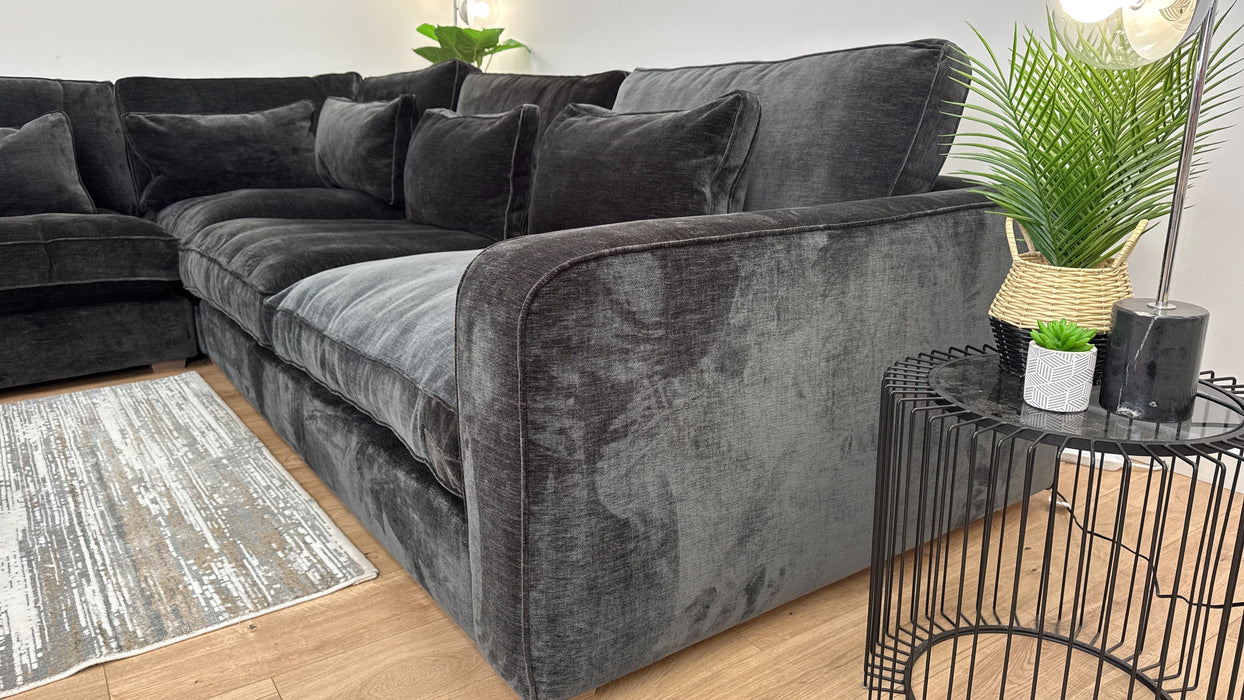 Cavalli 3 Corner 3 Sofa - Fabric - Blanik Slate Mix