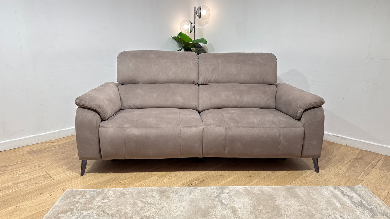 Sofology Bailey Fabric 2.5 Seater Power Recliner/Headrest in Lifestyle Flecked Nutmeg