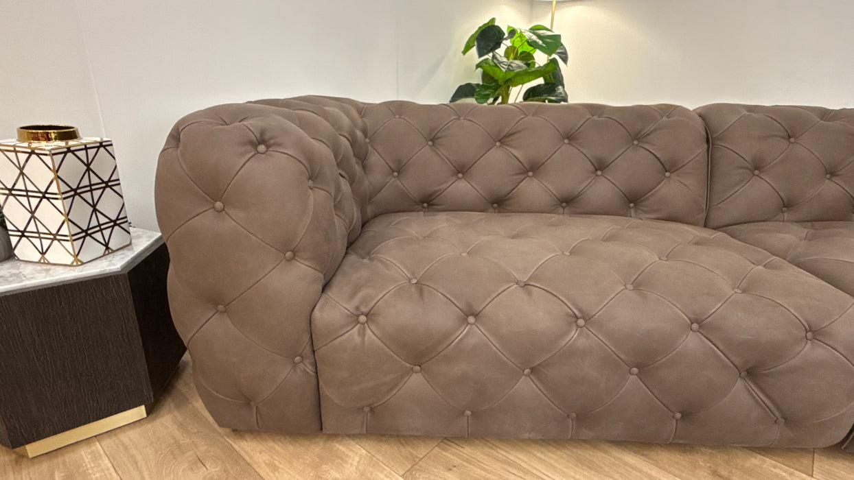 Sofology The Venezia Leather 4 Seater in Character Vintage Espresso