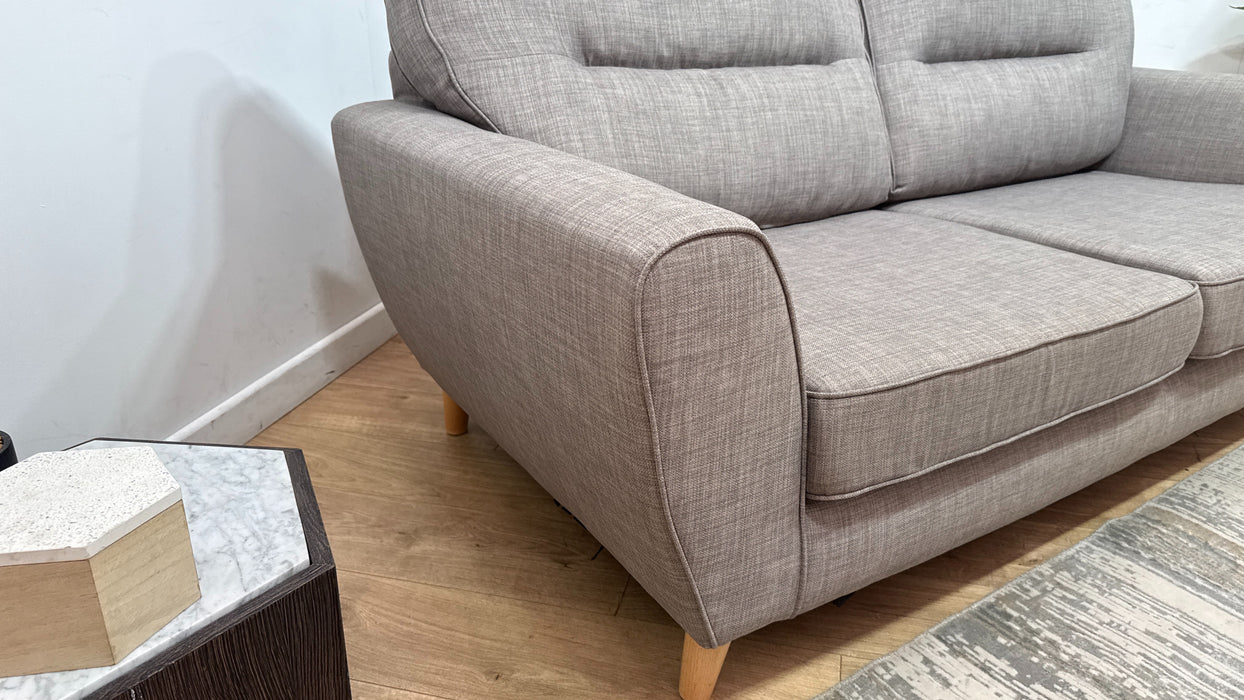 Sofology Hetty Fabric 3 Seater Full Back in Linoso Slate