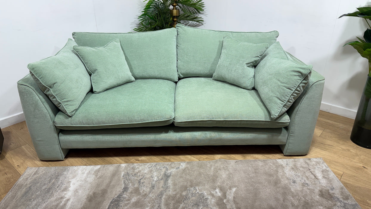 Sofology Ziggy Fabric 3 Seater in Soft Textured Chenille Eucalyptus
