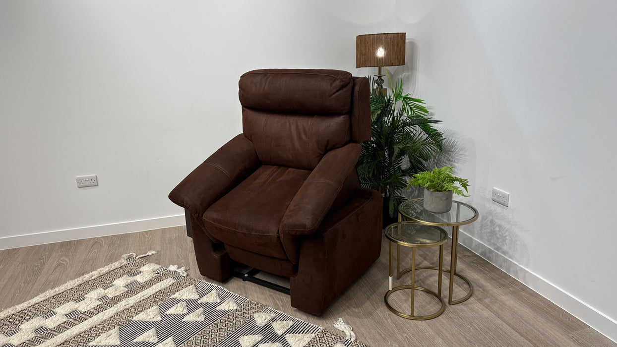 DFS Ronan Power Recliner Lift and Rise Chair In Walnut