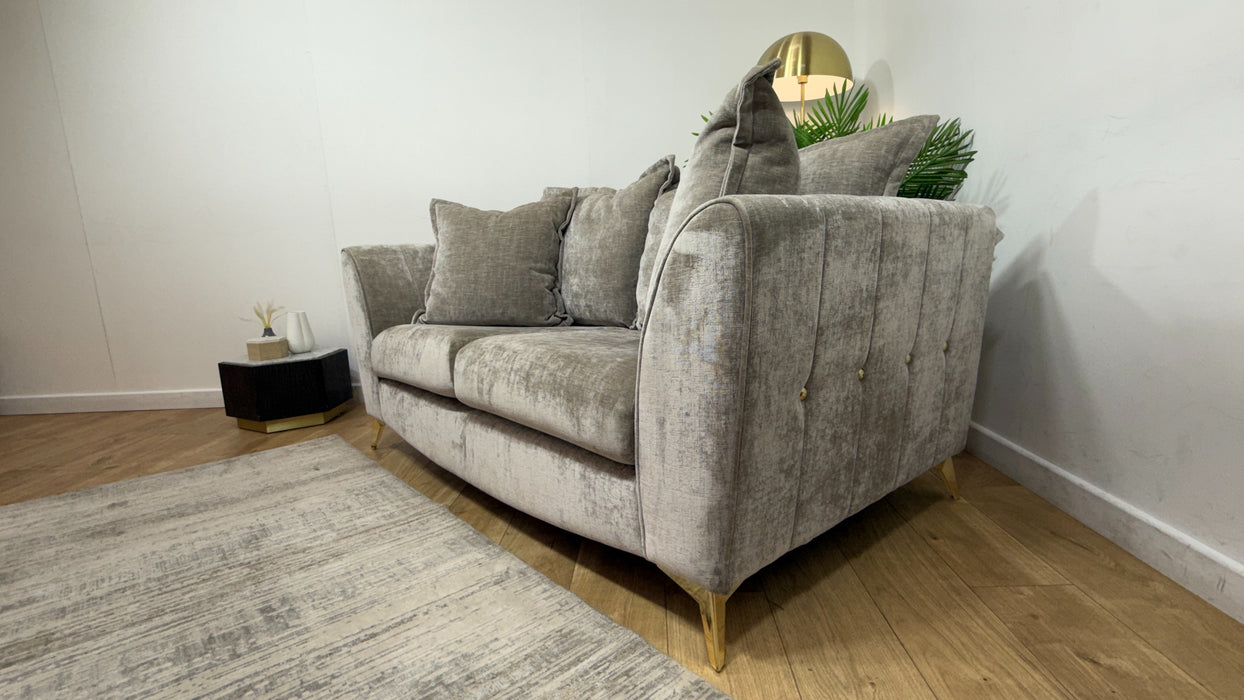 Sofology Luella Fabric 2 Seater in Luxe Chenille Stone Mix