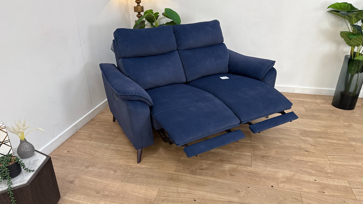 Sofology The Arlo Fabric 2 Seater Power Recliner in Lifestyle Flecked Navy