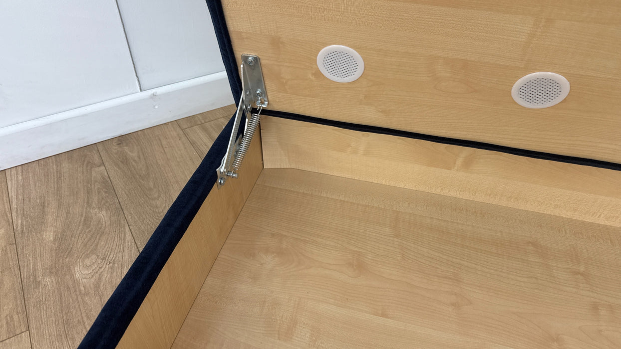 Sofology The Tallulah Fabric Footstool in Chenille Navy