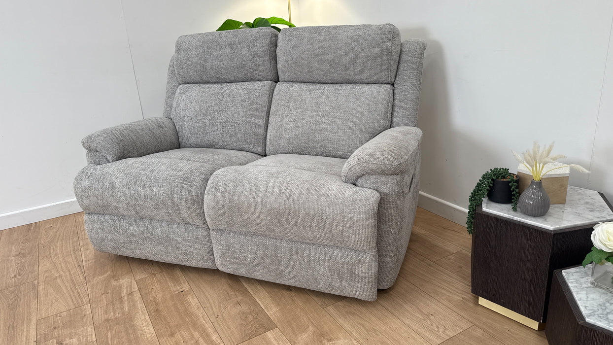 Sofology The Gracie 2 Seater Fabric Recliner Sofa in Hopsack Chenille Dove