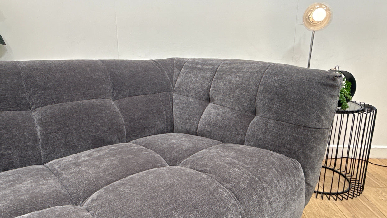 Sofology Lunar 3 Seater Fabric Sofa in Chenille Charcoal