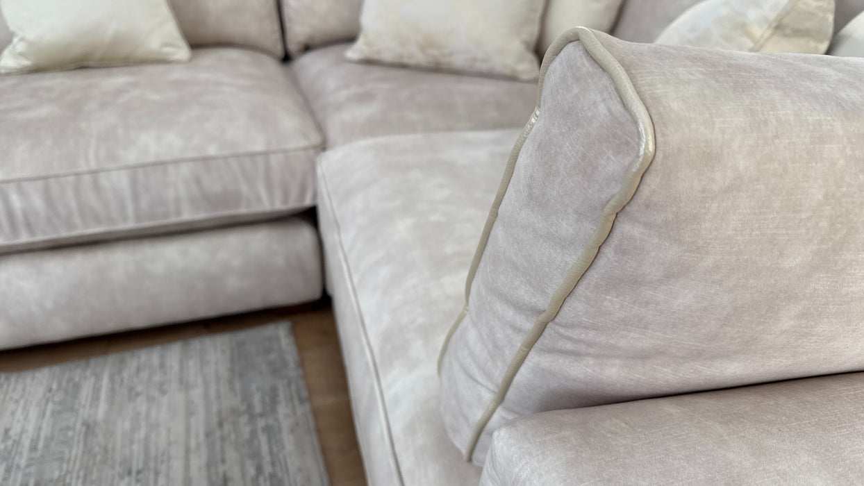 Emperor 3 Corner 1.5 Modular Fabric Sofa in Lucerne Ivory Mix
