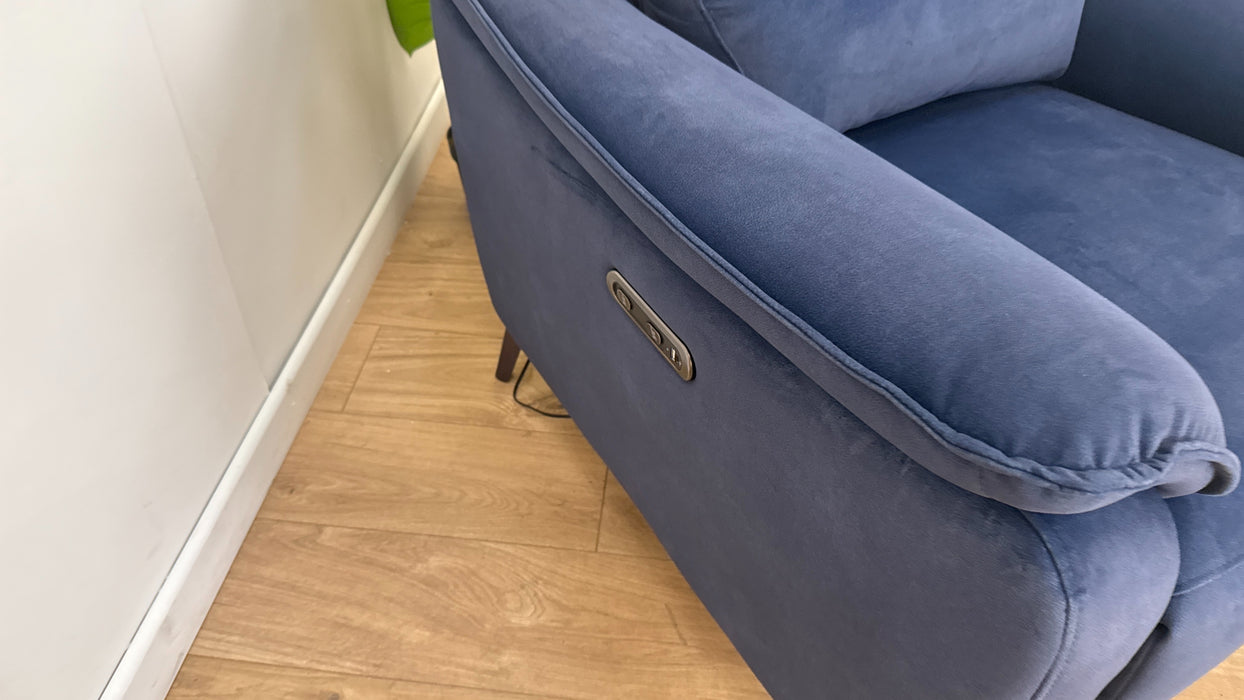 Sofology The Arlo Fabric Chair Power Recliner in Lifestyle Flecked Navy