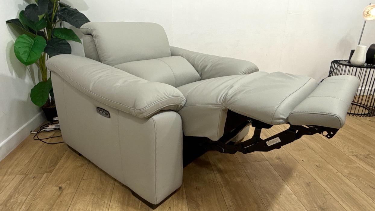 Sofology Elevate Chair Power Recliner/Headret in Light Grey