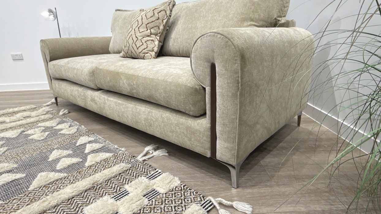Sofology Porter Fabric 3 Seater in Ivory/Otis Mono Mix