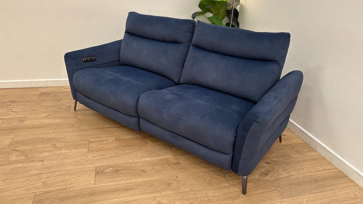 Sofology Renato Fabric 2.5 Seater Power Recliner in Lifestyle Flecked Navy