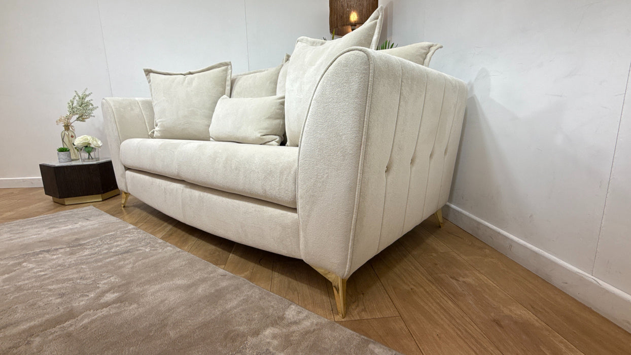 Sofology Luella Fabric 3 Seater in Soft Sherpa Natural