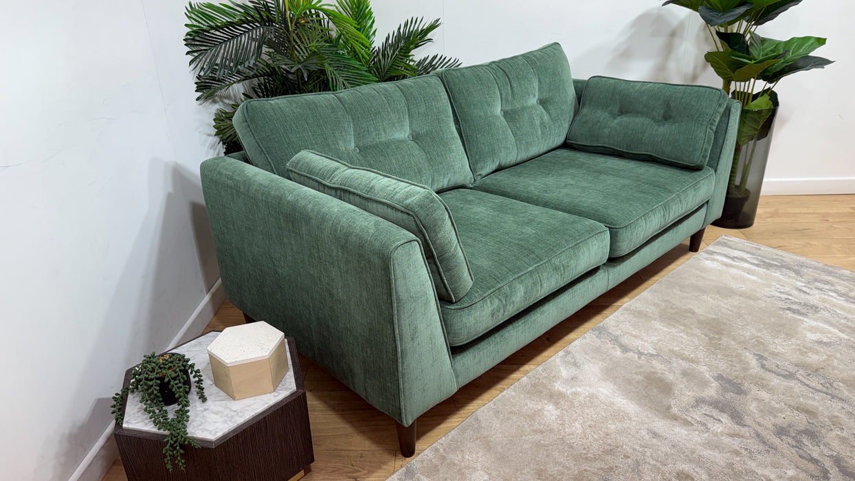 Sofology Cricket Fabric 3 Seater in Smooth Textured Chenille Evergreen