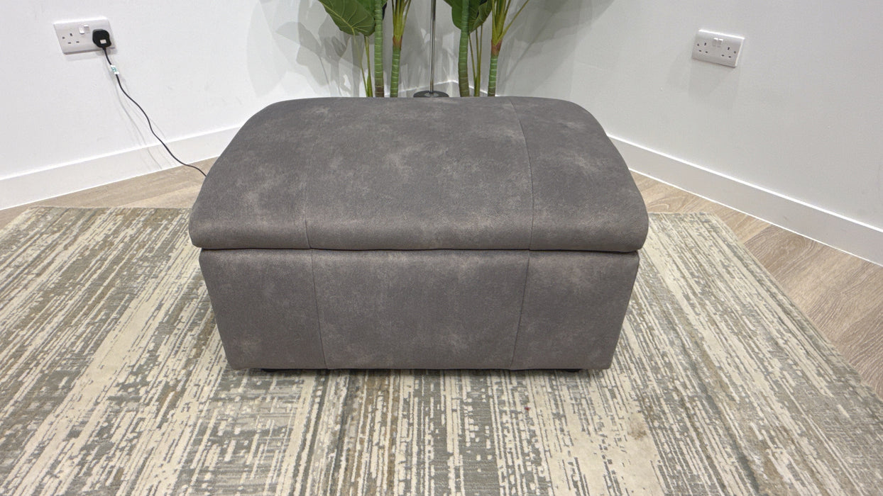 Sofology Lumiere Fabric Designer Storage Footstool in Lifestyle Flecked Mocha