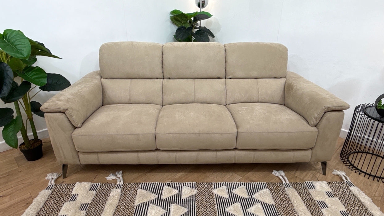 Sofology Illinois Fabric 3 Seater in Lifestyle Textured Taupe