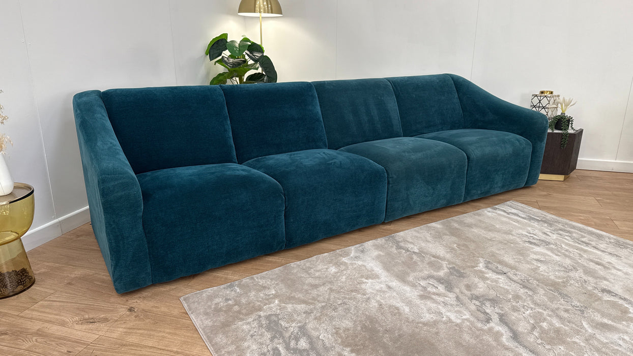 Sofology Bonbon Fabric 4 Seater Split in Aston Teal
