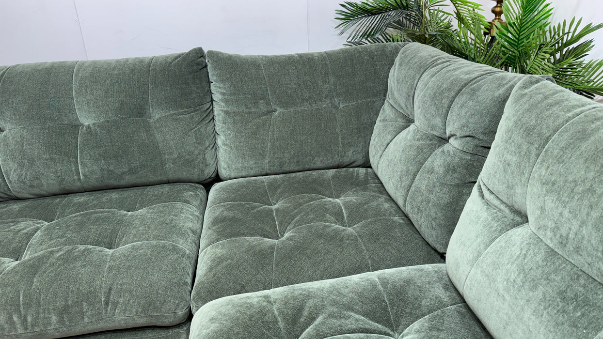 Sofology Cocoon Fabric 2 Corner 1 in Relaxed Chenille Pine