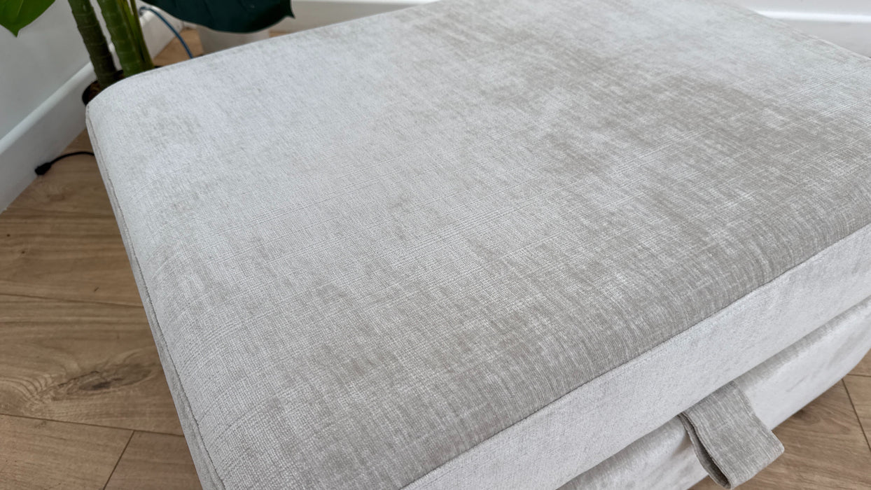 Sofology The Fitzrovia Fabric Storage Footstool in Luxury Chenille Mist