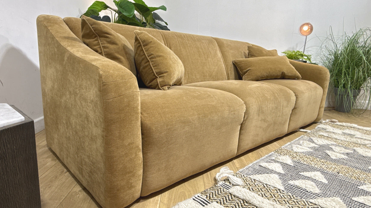 Sofology Bonbon Fabric 3 Seater in Aston Almond