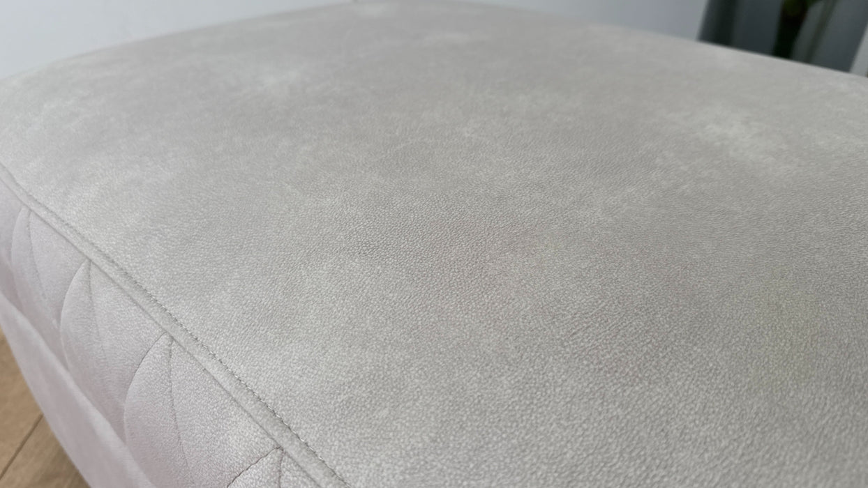 Sofology Benz Fabric Designer Footstool in Lifestyle Flecked Ivory