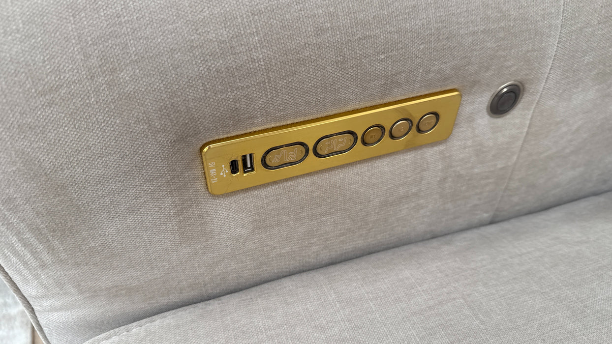 Sofology The Kingsbridge 3 Corner 1.5 Fabric Recliner Sofa in Relaxed Chenille Cotton