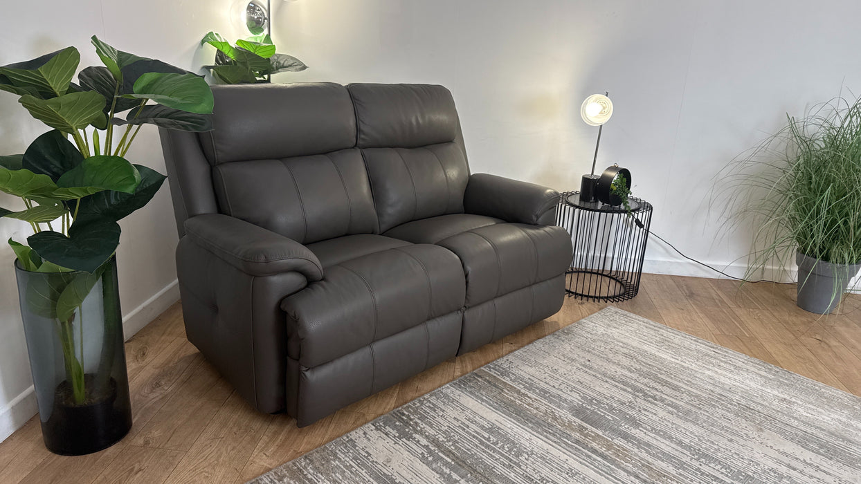 Sofology Gracie Leather 2 Seater in Trusty Sheen Storm