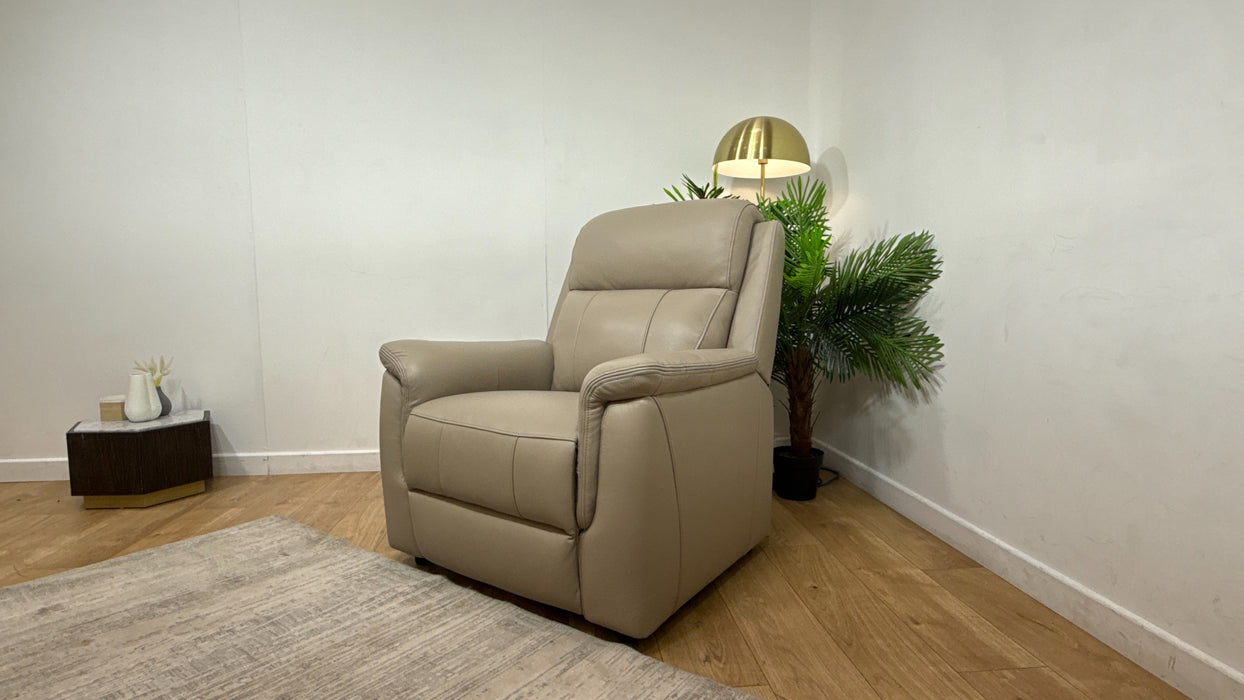 Sofology Bradie Leather Chair in Trusty Embossed Stone