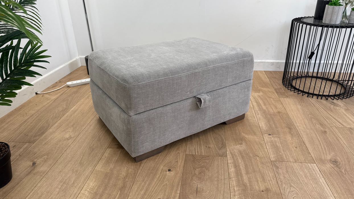 Castilia Footstool - Fabric Footstool  - Grey