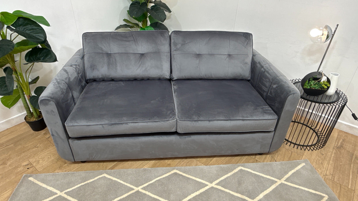 Sofology Islington Fabric 3 Seater Hybrid Pocket Sofa Bed in Sleek Grey