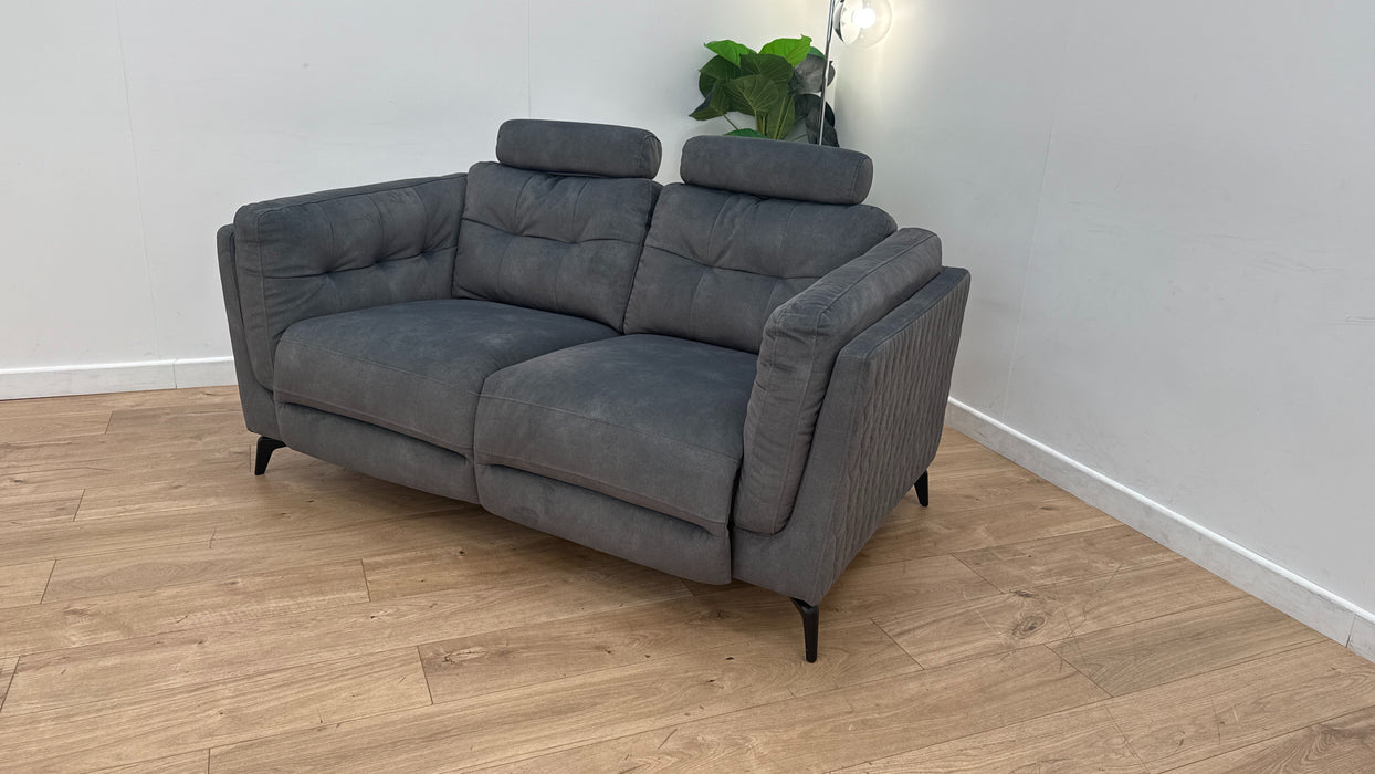 Sofology The Muse 2 Seater Fabric Recliner Sofa in Lifestyle Flecked Mineral Green