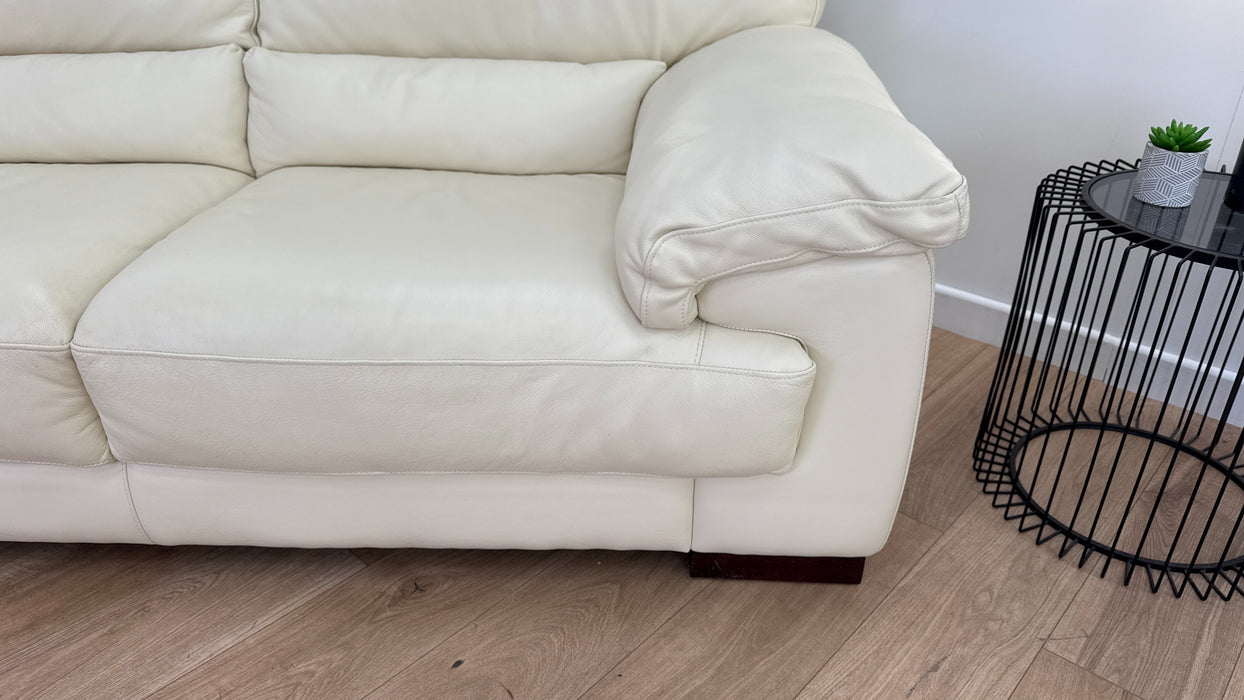 Santino 2 Seater Sofa - Leather - Hampshire Vanilla