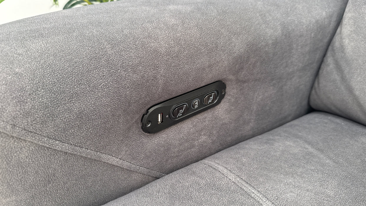 Marvella 2 Seater Sofa - Fabric Recliner - Lifestyle Flecked Mocha