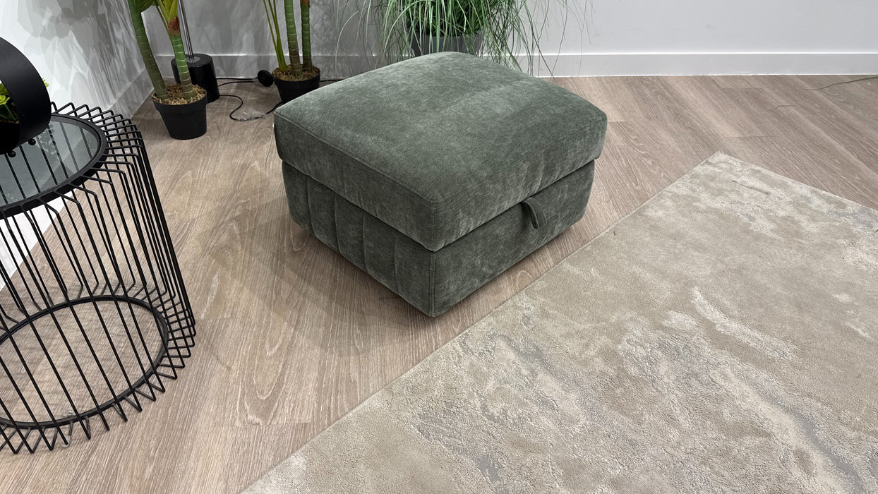Sofology Elara Storage Foot Stool In Smooth Chenille Ecalyp