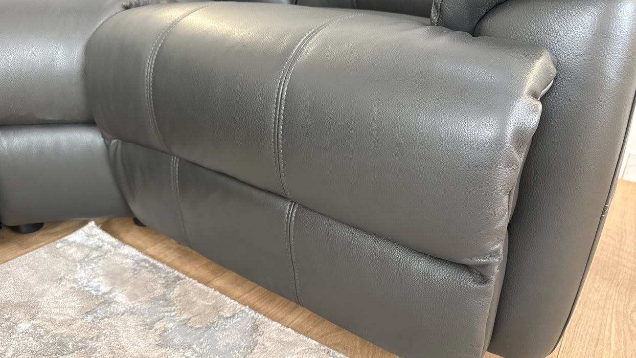 Gracie 2 Corner 1 -  Leather Power Recliner Sofa   - Trusty Sheen Charcoal