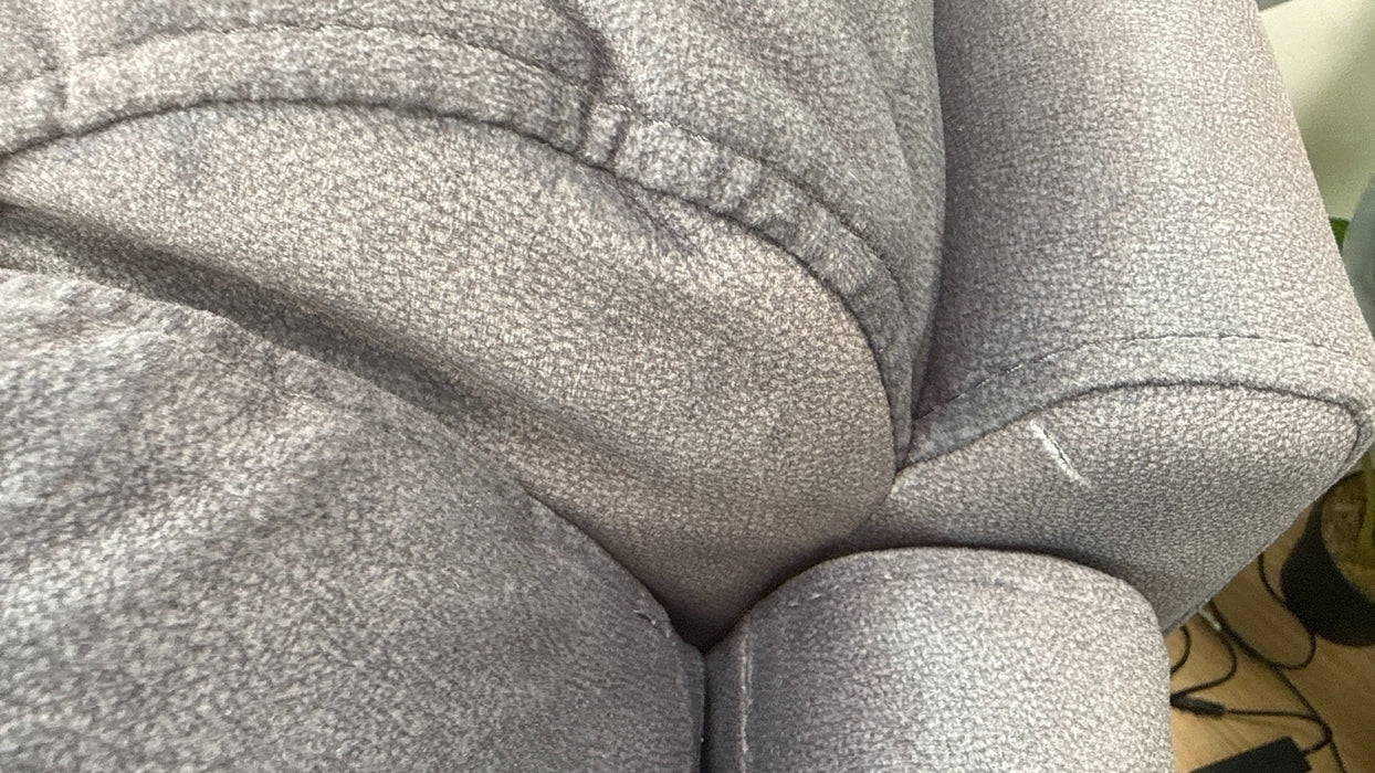 Sofology Ravello Fabric 2 Seater Console Power Recliner/Headrest Lumbar Support in Lifestyle Flecked Charcoal