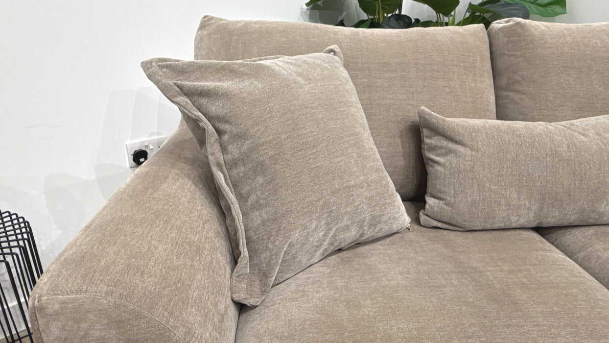 Sofology Mayfair Fabric 2 Seater Foam Seats in Soft Chenille Wicker