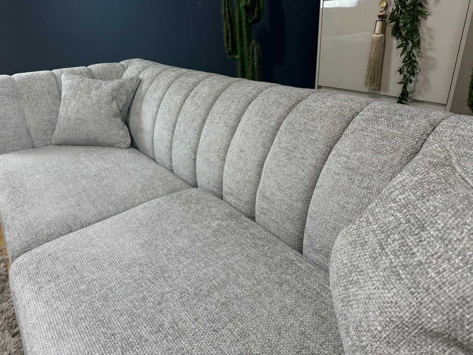 Downtown Fabric 4 Seater - Basketweave Silver - ( WA2 )