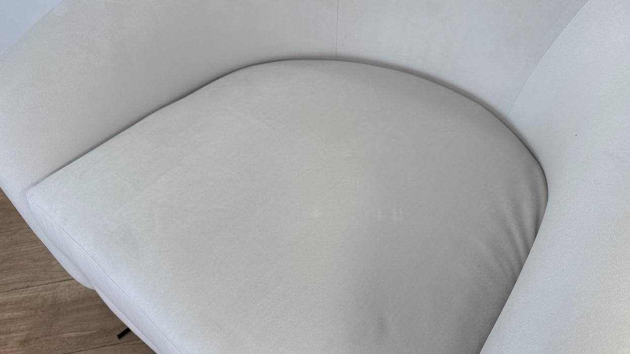 Sofology The Oscar Accent Chair in Super Matt Velvet Ecru Mix