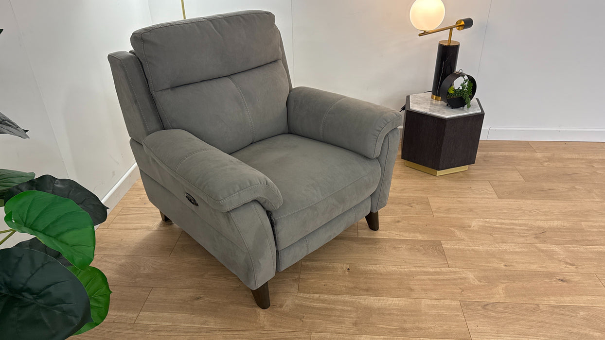 Lucca - Fabric Chair - power recliner - lifestyle textured fabric - Charcoal