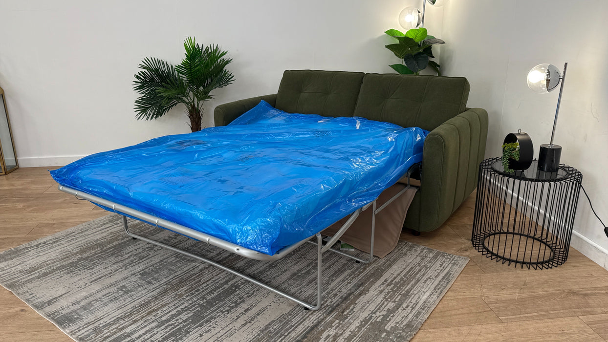 Sofology Islington Fabric 3 Seater Hypnos Deluxe Sofa Bed in Nordic Moss